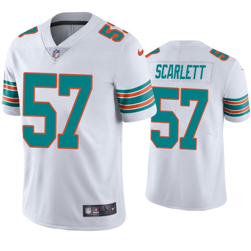 Men Miami Dolphins 57 Brennan Scarlett Nike White Limited NFL Jersey